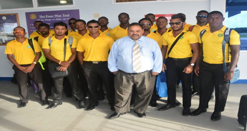 President of the GCB Drubahadur with the Guyana Jaguars at the Ogle International Airport