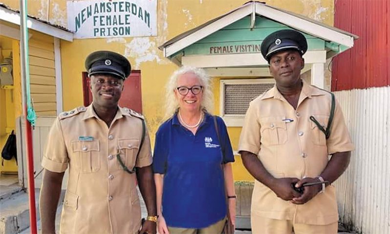 British High Commissioner, Jane Miller; Senior Superintendent of Prisons (ag) Kofi David (right) and Assistant Superintendent of Prison, Patrick Crawford