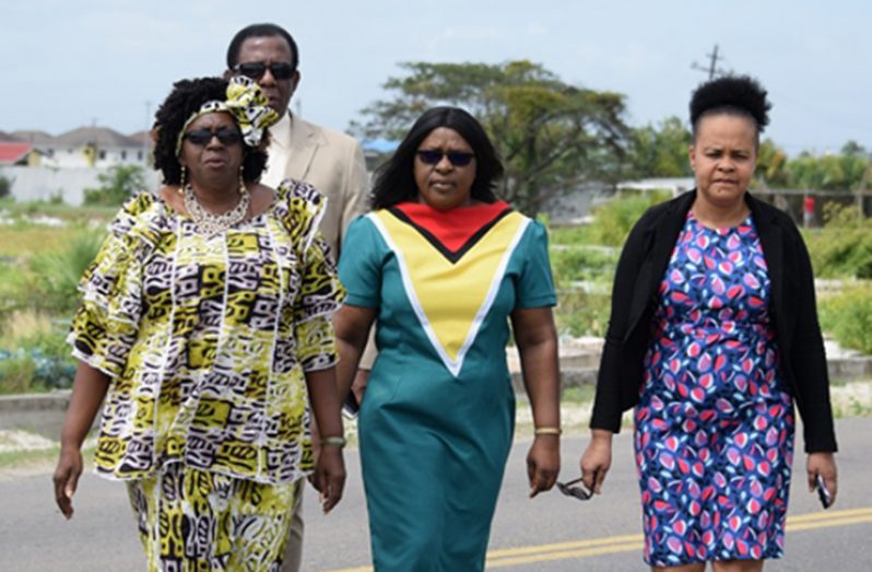 Dr Karen Cummings, Minister within the Ministry of Public Health, flanked by Regional Chairperson Genevieve Allen (L) and Regional Executive Officer, Pauline Lucas (R)