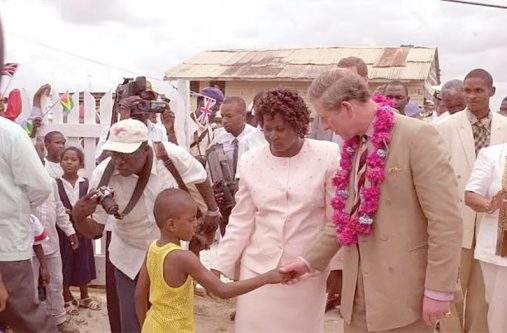 Flashback: King Charles III, then Prince of Wales, meets residents during his visit to Guyana in February 2000.