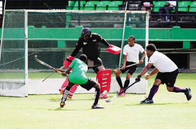 Young Michael Payne scores in the semifinals to help the Pepsi Hikers along to victory