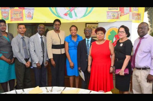 Minister of Social Protection, Ms. Amna Ally, Dr. William Adu-Krow, Country Representative, PAHO/WHO, Dr. Util Richmond-Thomas, Director, Mental Health Unit, Ministry of Public Health, Ms. Donna Roberts-Benjamin, Chairperson, GBCHA Board, Mr. Parvesh Bhola, Executive Board Member, GBCHA, Ms. Enid Thom-Alleyne, Programme Manager at GBCHA, Mr. Andrew Astwood, Honorary Secretary, GBCHA Board also attended the meeting.