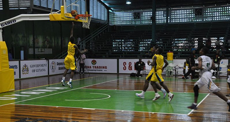 Domnick Bridgewater with easy layup for two of his points