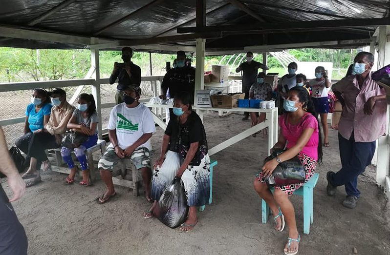Some of the Rockstone residents who benefitted from the medical outreach