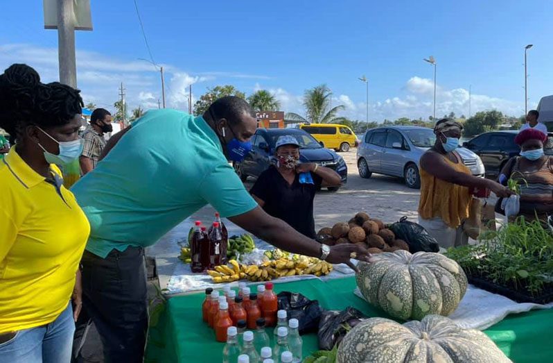 Scenes from the previous farmers’ market held at the Wismar Market Square last month (RDC photo)