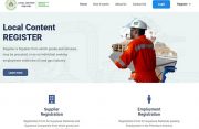 A screenshot of the operationalised Ministry of Natural Resources Local Content Registers on the Ministry’s Website at Wednesday February 23, 2022