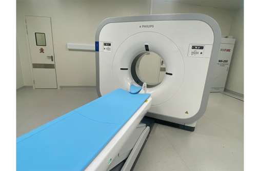 The CT Scan machine at the new Lima Regional Hospital