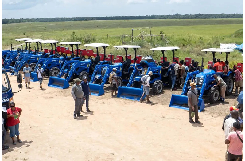 Eight tractors were delivered to the several Berbice River communities to enhance crop production