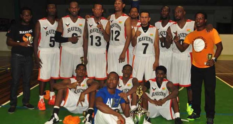 The Ravens sing after winning their GABF Road to Mecca final last Sunday night against Raiders of Linden.