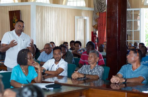 A section of the gathering at City Hall on Monday