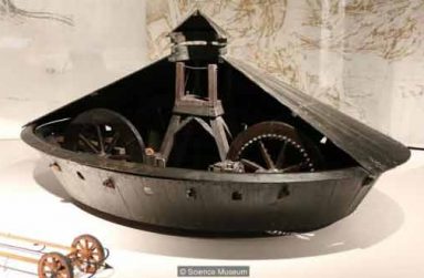 Though it looks impressive, the mechanical tank would only have been able to move at a slow jerk (Credit: Science Museum)