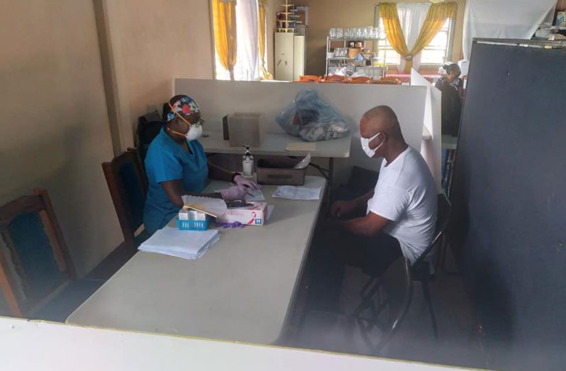 Patients were attended by a team of pharmacists and medical staff