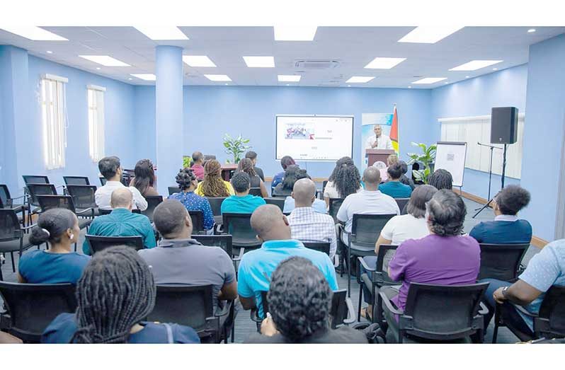 Minister of Health, Dr Frank Anthony, addressing stakeholders following a national consultation with medical and social care professionals to examine social media impact on children