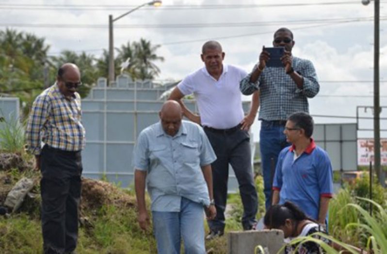 The high-level ministerial team during a visit to the site of the Indian Immigration Monument