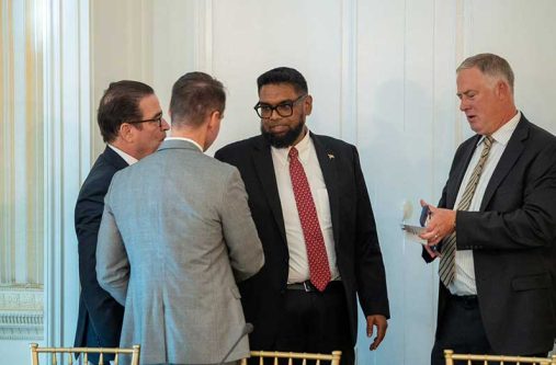 President, Dr Irfaan Ali engages private-sector and business leaders during a roundtable hosted by the Americas Society/Council of the Americas on the margins of the 81st United Nations General Assembly in New York
