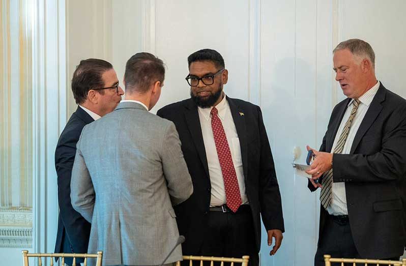 President, Dr Irfaan Ali engages private-sector and business leaders during a roundtable hosted by the Americas Society/Council of the Americas on the margins of the 81st United Nations General Assembly in New York
