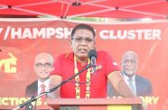 Minister of Agriculture, Zulfikar Mustapha, addresses residents of Hampshire, Corentyne