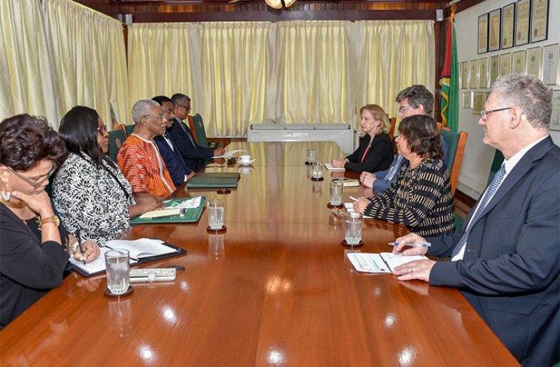 President David Granger and his team met with the diplomats at State House on Wednesday