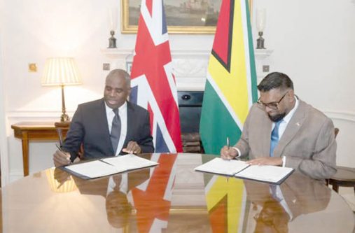 President, Dr Irfaan Ali and UK Deputy Prime Minister David Lammy