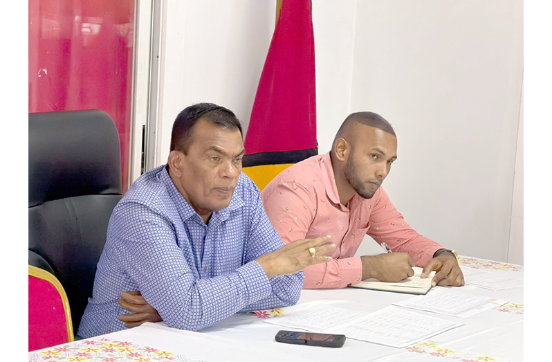 Minister within Ministry of Public Works Madanlall Ramraj and Regional Chairman Devin Mohan