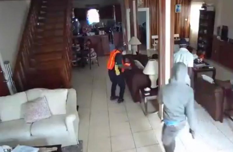 Three of the suspects inside of the home