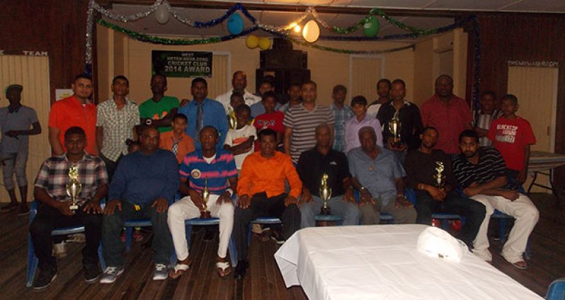 Awardees and club members of the Meten-Meer-Zorg Cricket Club