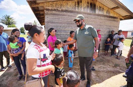 President, Dr. Irfaan Ali recently told residents of Region Eight that the government would continue to put measures in place to accelerate the growth and development of the community and surrounding areas (Jose Cheddie photo)