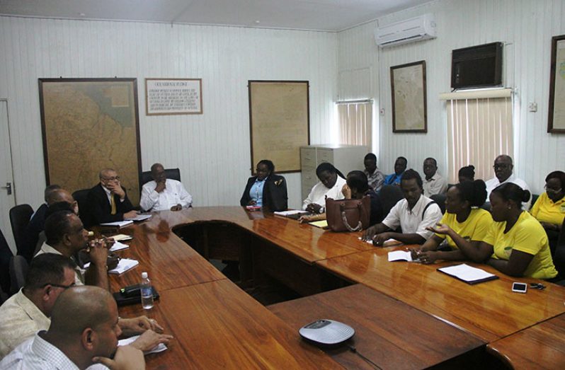 Government ministers and other officials meeting with miners on Monday