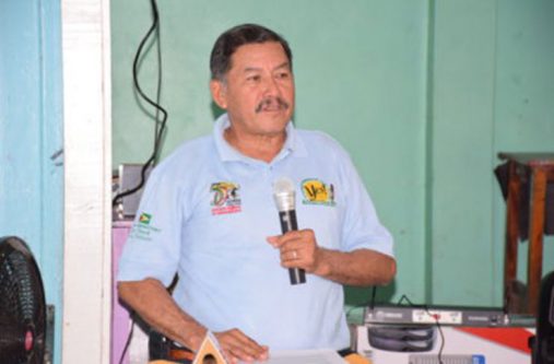 Minister of Indigenous People’s Affairs, Sydney Allicock, speaking at the launch of the study