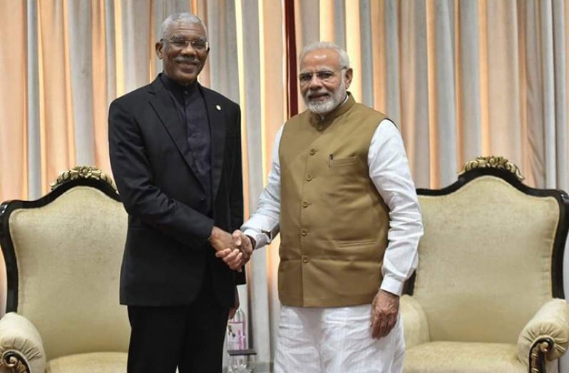 President David Granger and Prime Minister of India, Shri Narendra Modi