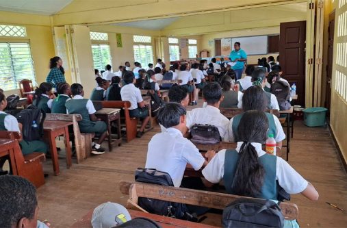 The interactive session was led by Labour Officer for Region Three, Ms. Sueanna Martin and aimed to educate students about the realities and dangers of child labour in Guyana and beyond