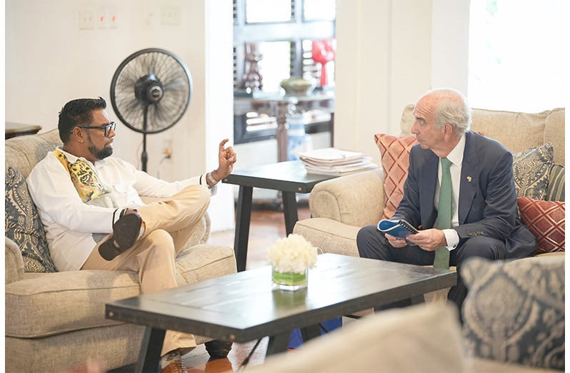 President Dr Irfaan Ali was on Thursday briefed on the progress of the Guyana–Mount Sinai National Healthcare Initiative during the second‑quarter Steering Committee meeting at State House (President Dr Irfaan Ali/Facebook)