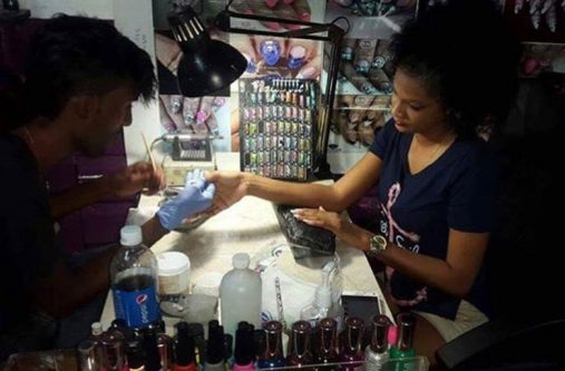 Sammy is a trained makeup artist and nail technician