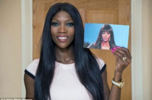 the arresting Lystra Adams, the ‘Naiomi Campbell look alike’