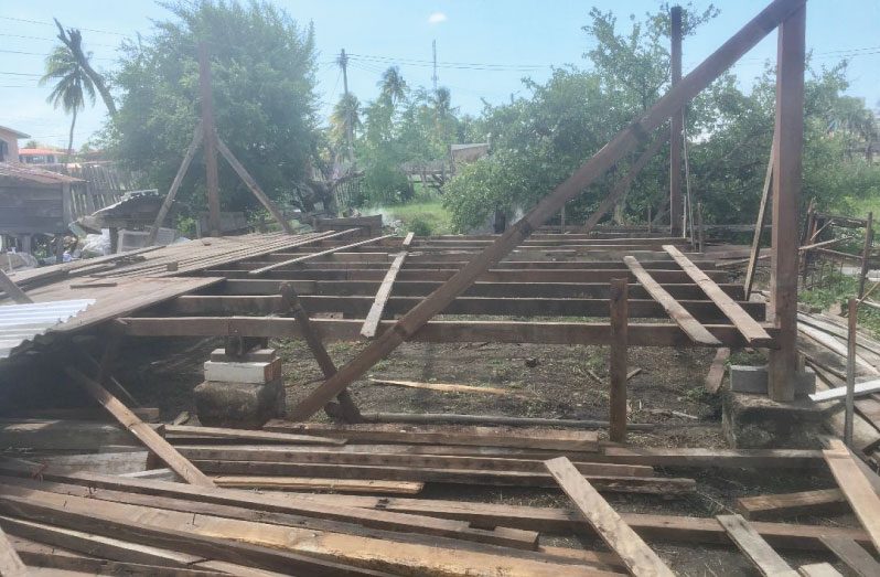Khan had started work to fix her house but cannot afford the materials to continue