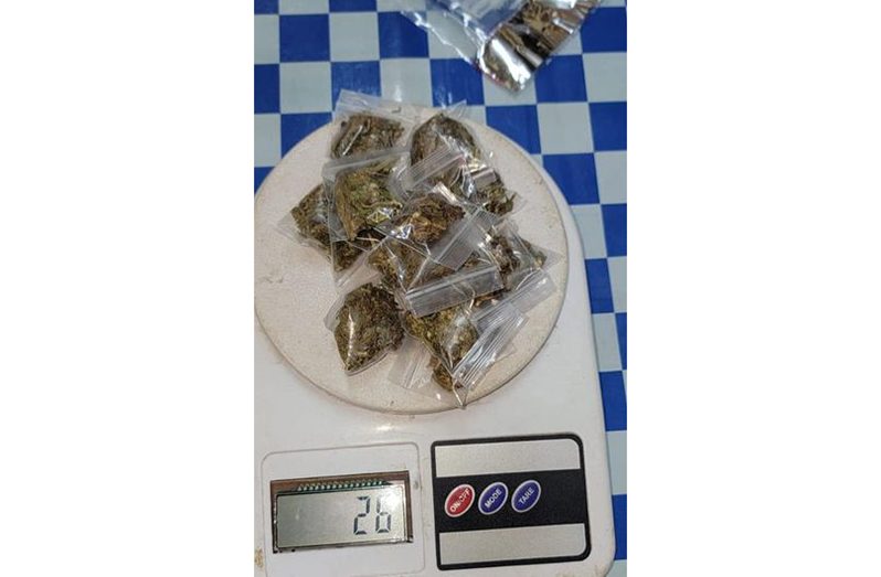 The narcotics seized by the police ranks (Guyana Police Force photo)
