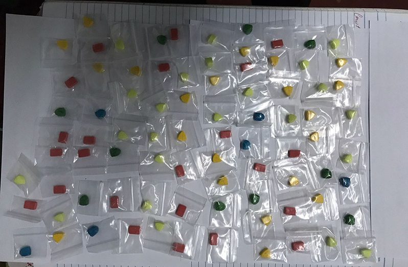 Some of the suspected illegal substances that were found