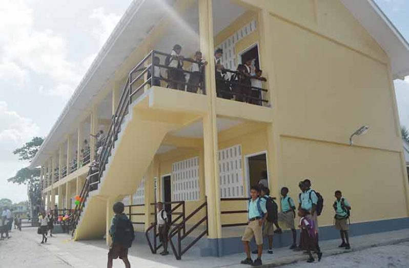 A side view of the new teaching block that was declared open on Friday at the Kuru Kururu Primary School