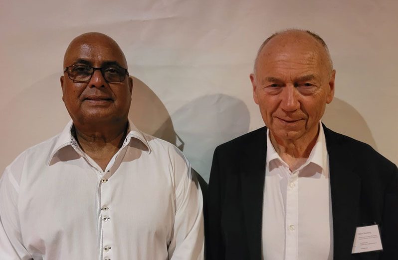 Norwep Adviser and President of the Guyana Oil & Gas Energy Chamber (GOGEC) Manniram Prashad (left), and Director of Norwep Hakon Skretting