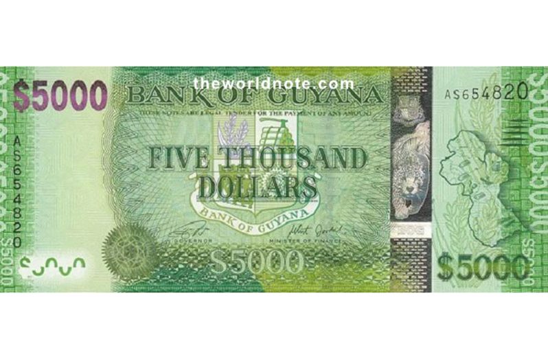 The $5,000 note