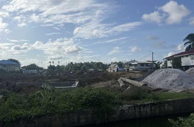 Work is progressing on nursing school being constructed on the New Amsterdam main road in Region Six