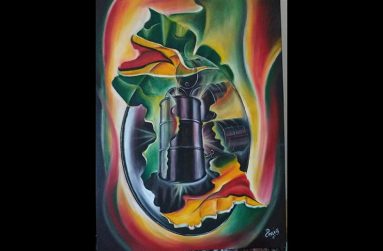 Crude invasion,an acrylic painting by Dillon Craig (Photo by Dillion Craig) 
