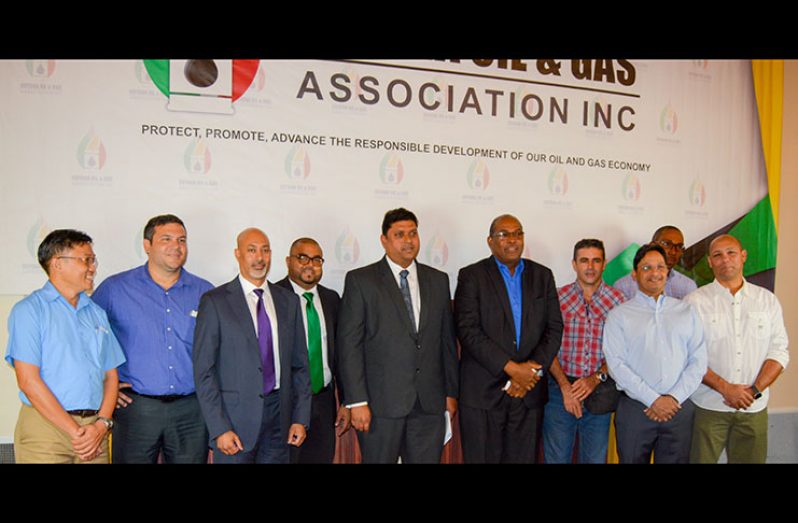 GOGA and other Executives in the Oil & Gas industry pose for a photo at a Lecture held at the Pegasus Hotel recently