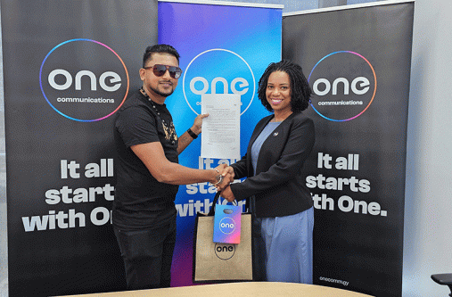 Guyanese Chutney and Soca artiste, Steven Ramphal, earlier this week, inked a partnership agreement with One Communications, aimed at celebrating local talent, connecting communities and supporting Guyanese culture