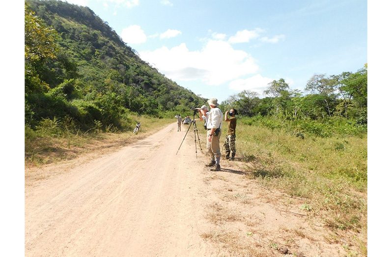 The One Earth Conservation team during the survey of the sun-kissed parakeets in Karasabai Village
