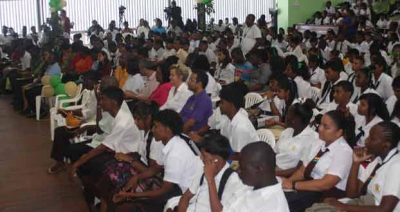 Section of the gathering at the Opening Ceremony at GWLT (Career Day)