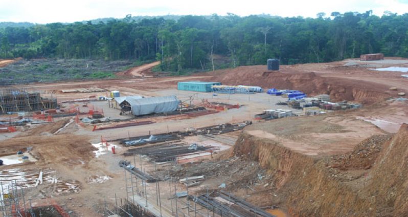 A view of the site where the processing plant is being constructed