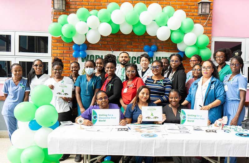 The team at GPHC’s Eye Clinic on Wednesday (GPHC photos)