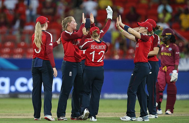 Sophie Ecclestone celebrates another wicket for England © Getty Images
