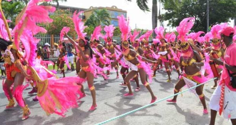 Digicel’s revellers in their Arabian-themed outfits